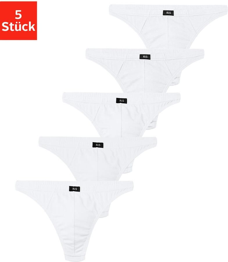 H.I.S String Heren onderbroek in katoen-stretchkwaliteit (set 5 stuks) - Foto 6