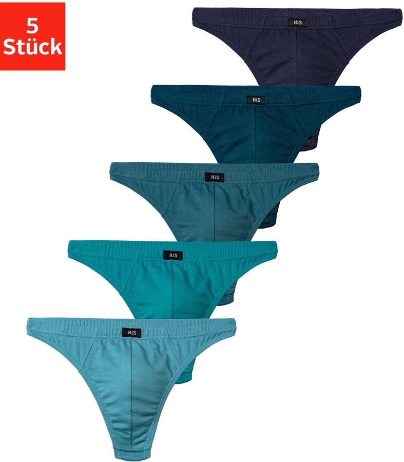 H.I.S String Heren onderbroek in katoen-stretchkwaliteit (set 5 stuks) - Foto 8