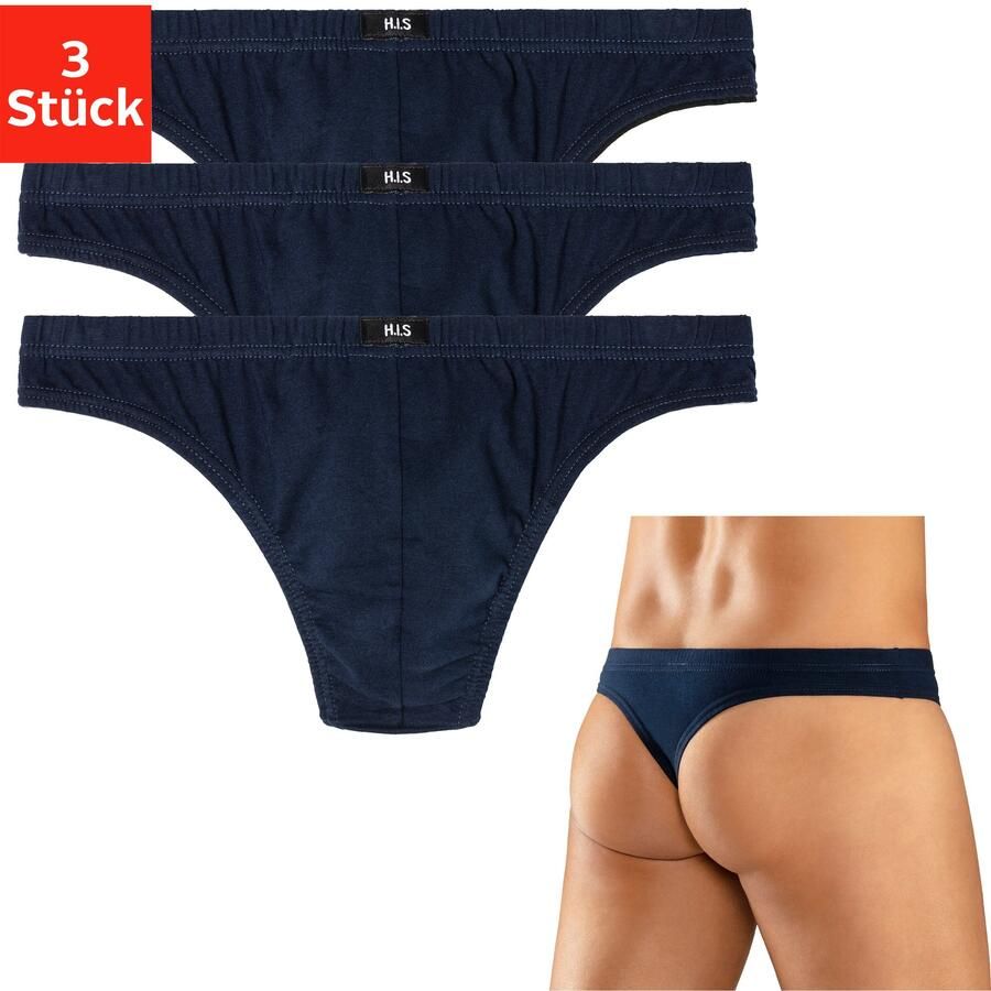 H.I.S String van zacht katoen-stretch (3 stuks) - Foto 6