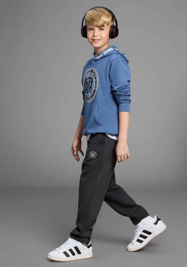 H.I.S Sweatbroek Basic joggingbroek NIEUW: voor TIENERS! Sweatbroek met kleine badge - Foto 4