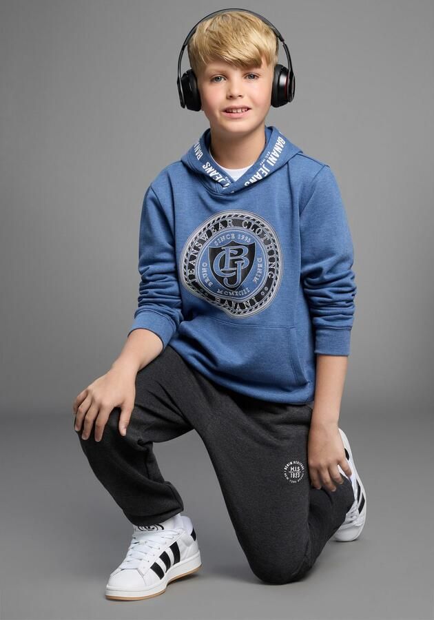 H.I.S Sweatbroek Basic joggingbroek NIEUW: voor TIENERS! Sweatbroek met kleine badge - Foto 5