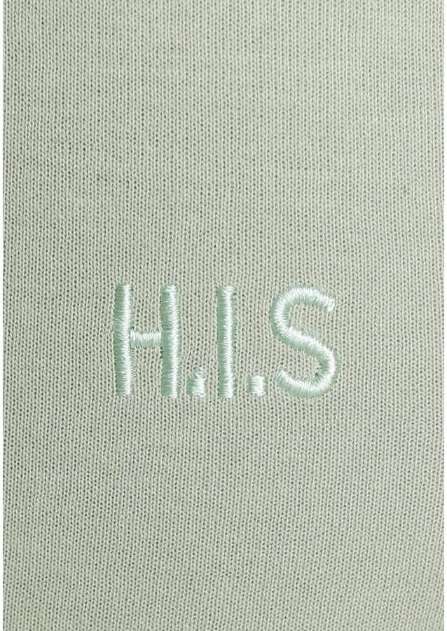 H.I.S Sweatbroek relaxbroek sweatbroek Slipbroek met kleine omslag aan de zoom loungewear