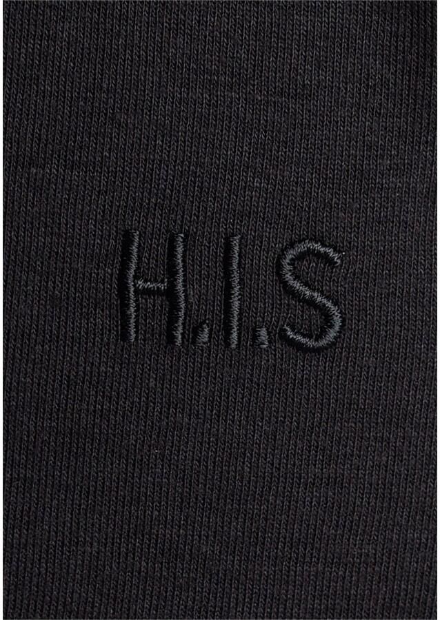 H.I.S Sweatbroek relaxbroek sweatbroek Slipbroek met kleine omslag aan de zoom loungewear