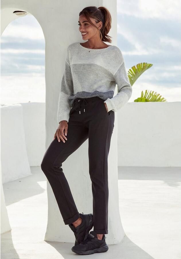 H.I.S Sweatbroek relaxbroek sweatbroek Slipbroek met kleine omslag aan de zoom loungewear - Foto 3