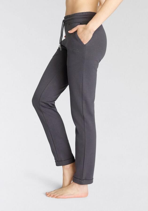 H.I.S Sweatbroek relaxbroek sweatbroek Slipbroek met kleine omslag aan de zoom loungewear - Foto 5