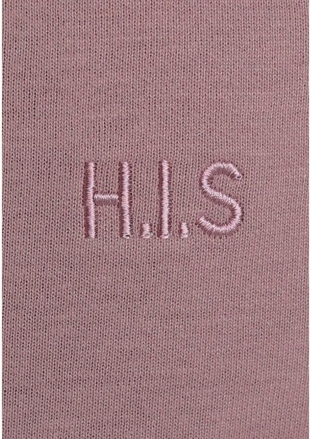 H.I.S Sweatbroek relaxbroek sweatbroek Slipbroek met kleine omslag aan de zoom loungewear