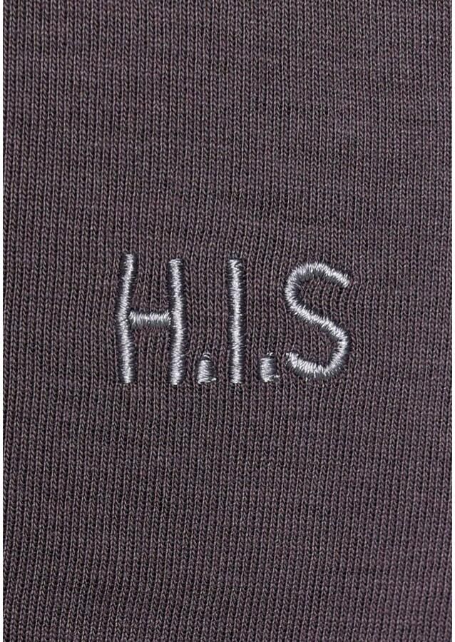 H.I.S Sweatbroek relaxbroek sweatbroek Slipbroek met kleine omslag aan de zoom loungewear