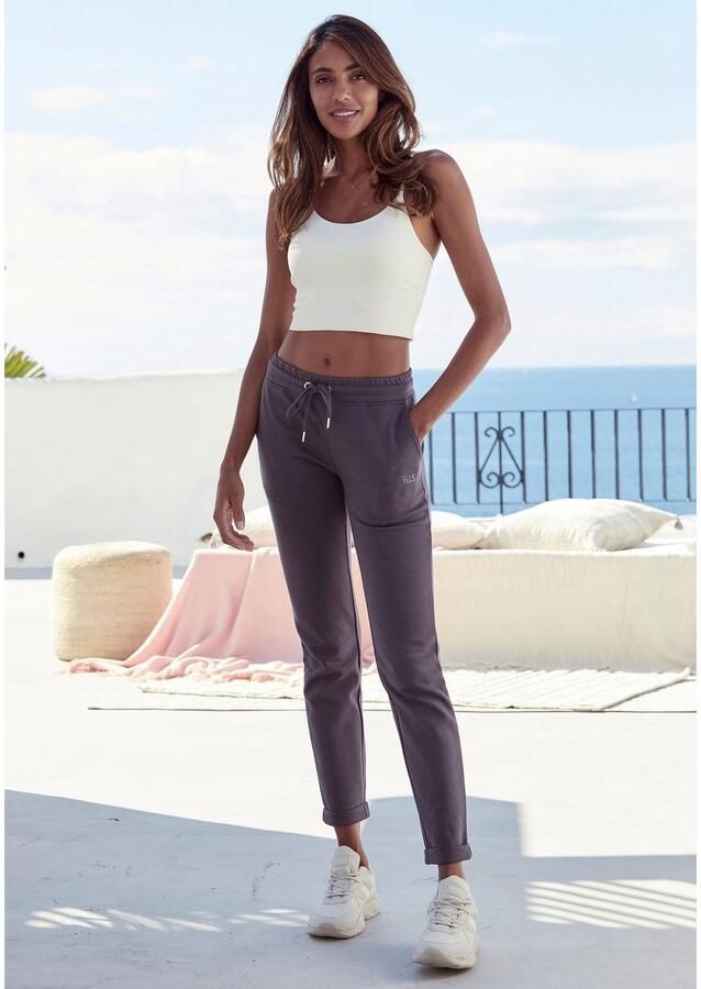 H.I.S Sweatbroek relaxbroek sweatbroek Slipbroek met kleine omslag aan de zoom loungewear - Foto 2