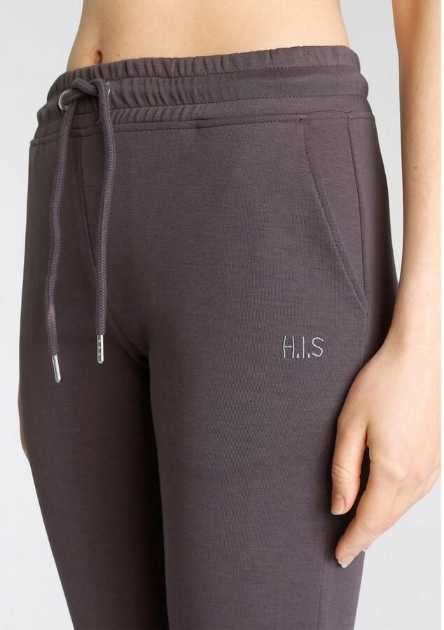 H.I.S Sweatbroek relaxbroek sweatbroek Slipbroek met kleine omslag aan de zoom loungewear - Foto 4