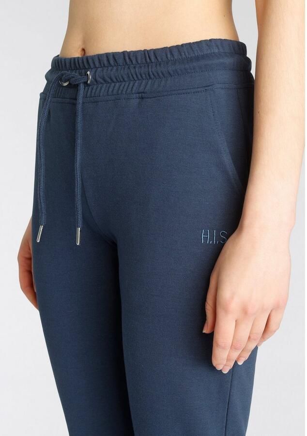 H.I.S Sweatbroek relaxbroek sweatbroek Slipbroek met kleine omslag aan de zoom loungewear - Foto 4
