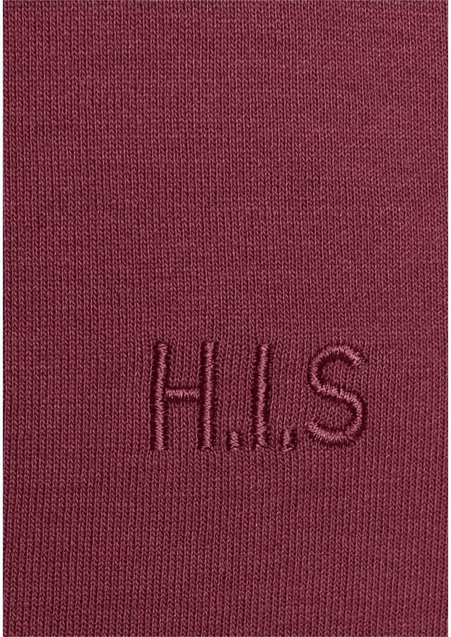 H.I.S Sweatbroek relaxbroek sweatbroek Slipbroek met kleine omslag aan de zoom loungewear