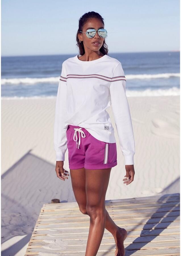 H.I.S Sweater met contrasterend tape loungepak - Foto 2