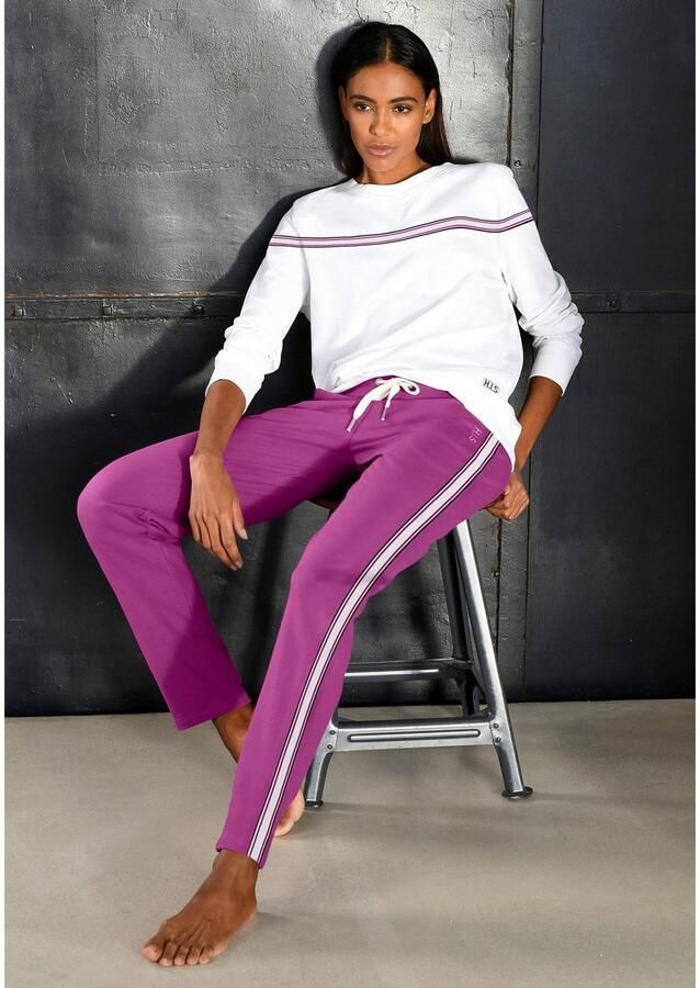 H.I.S Sweater met contrasterend tape loungepak