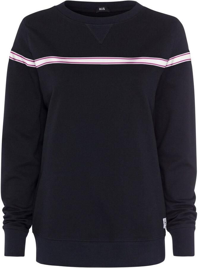 H.I.S Sweater met contrasterend tape loungepak