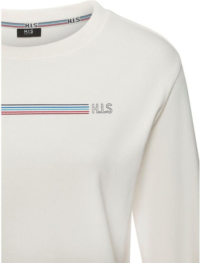 H.I.S Sweatshirt Basic met logoprint loungewear