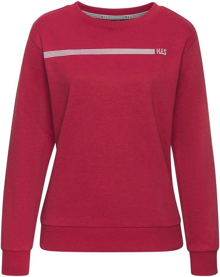 H.I.S Sweatshirt Basic met logoprint loungewear