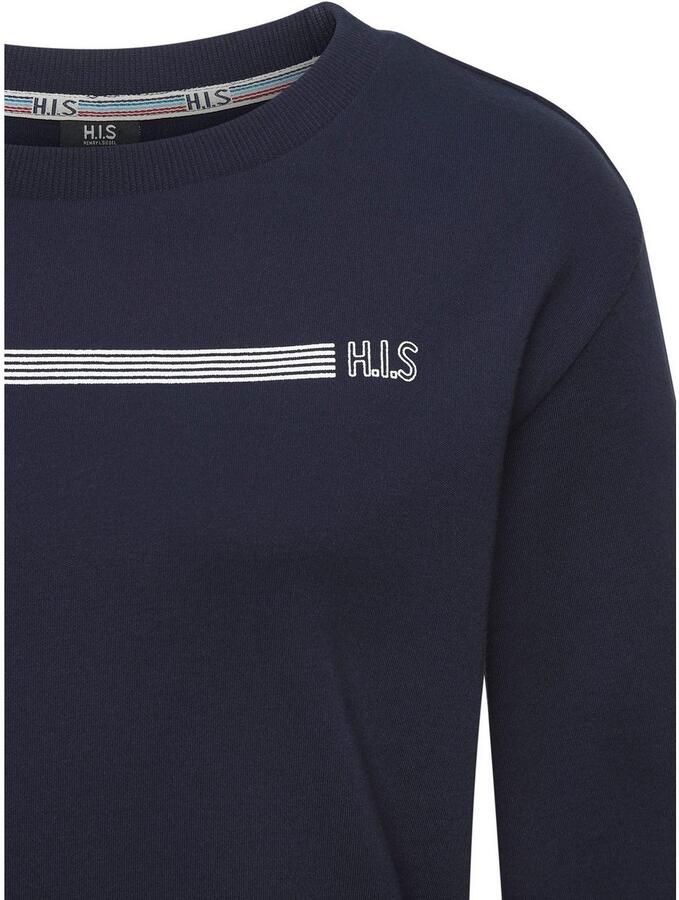 H.I.S Sweatshirt Basic met logoprint loungewear
