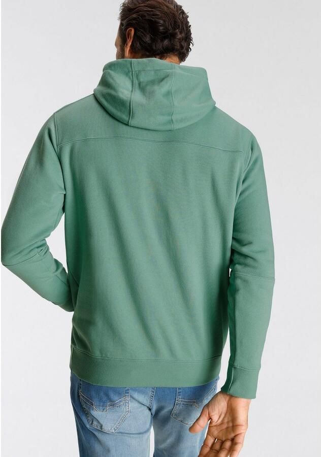 H.I.S Sweatshirt bedrukt ontwerp met capuchon en koord van katoenmix - Foto 4