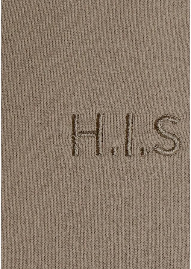 H.I.S Sweatshirt effen van rekbare sweatstof met logoborduring - Foto 3