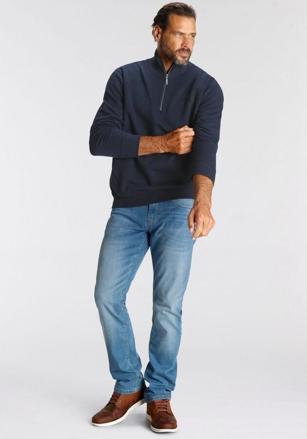 H.I.S Sweatshirt effen van rekbare sweatstof met logoborduring - Foto 6