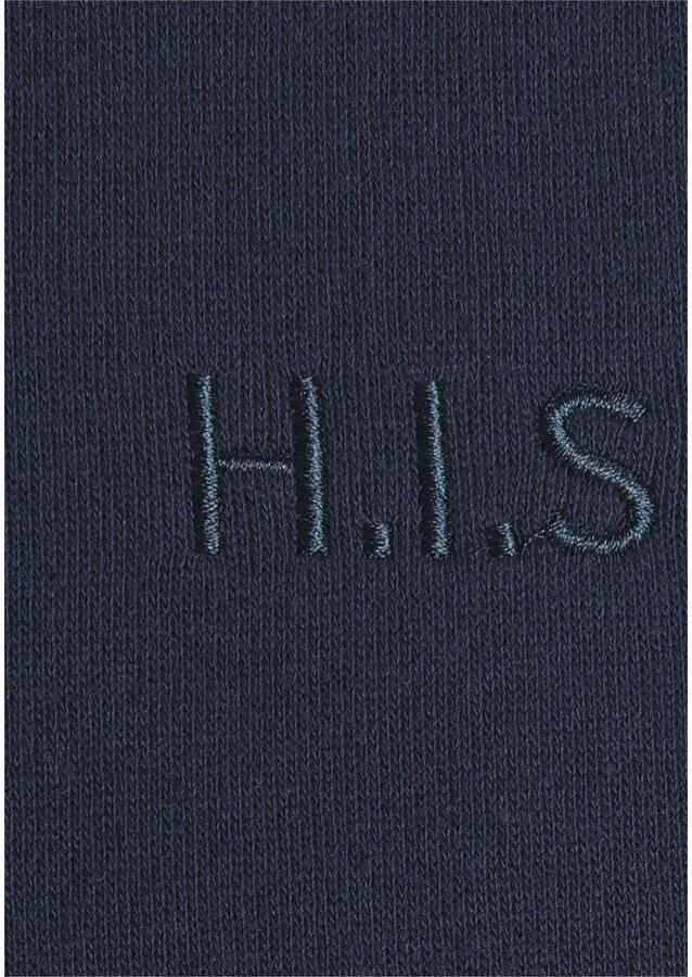 H.I.S Sweatshirt effen van rekbare sweatstof met logoborduring - Foto 2