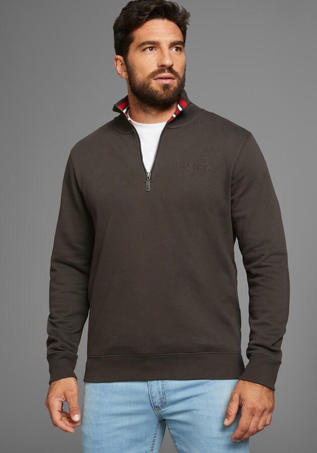 H.I.S Sweatshirt effen van rekbare sweatstof met logoborduring - Foto 6