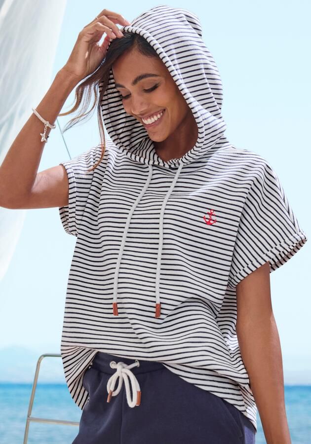 H.I.S Sweatshirt gestreept en met capuchon loungewear - Foto 9