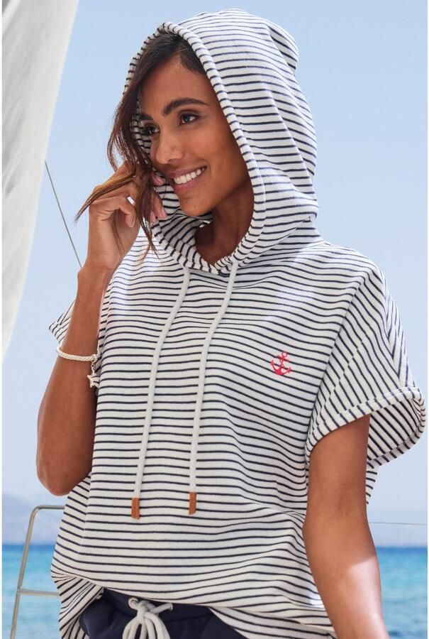 H.I.S Sweatshirt gestreept en met capuchon loungewear - Foto 8