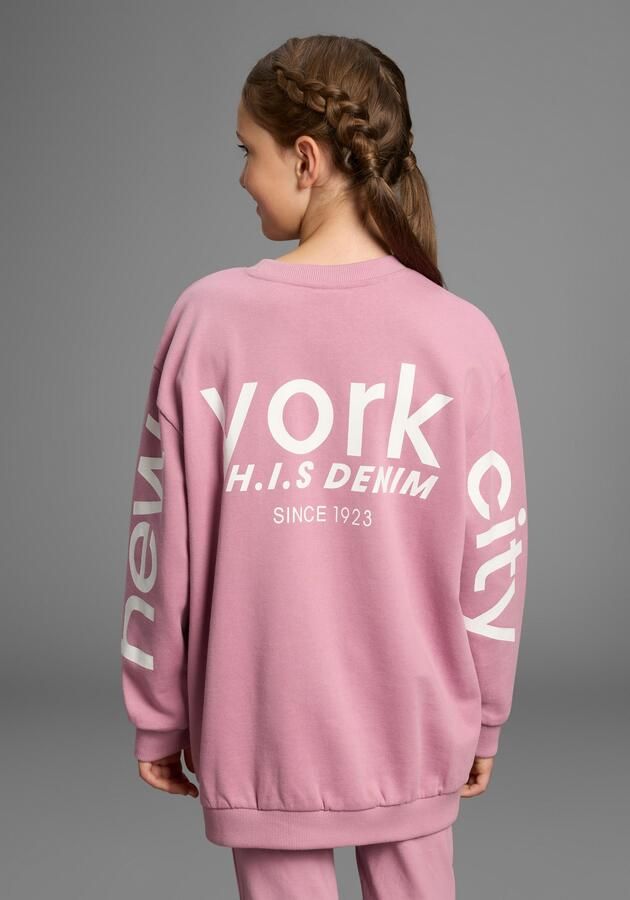 H.I.S Sweatshirt Loose fit Sweatshirt met rugprint NIEUW: voor TIENERS! Sweatshirt met grote rugprint - Foto 2