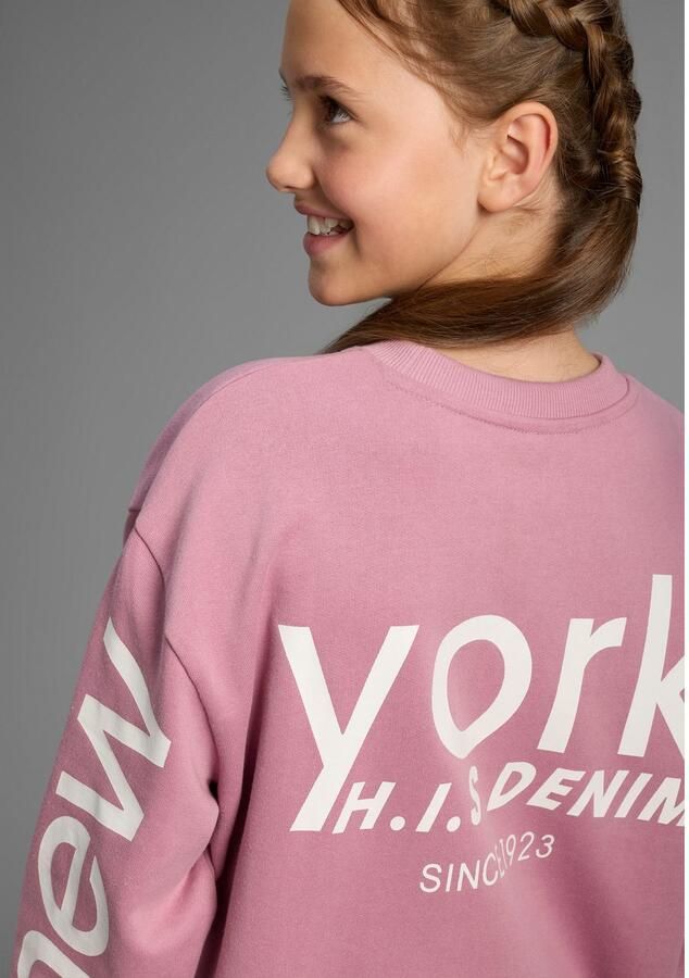 H.I.S Sweatshirt Loose fit Sweatshirt met rugprint NIEUW: voor TIENERS! Sweatshirt met grote rugprint