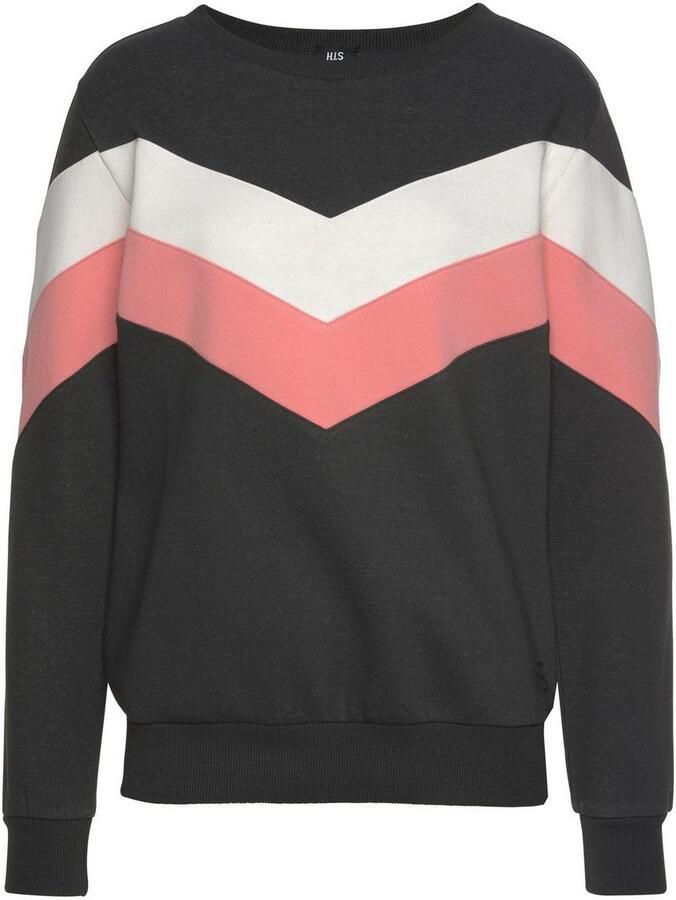 H.I.S Sweatshirt met contraststrepen aan voorkant en mouwen loungewear - Foto 8