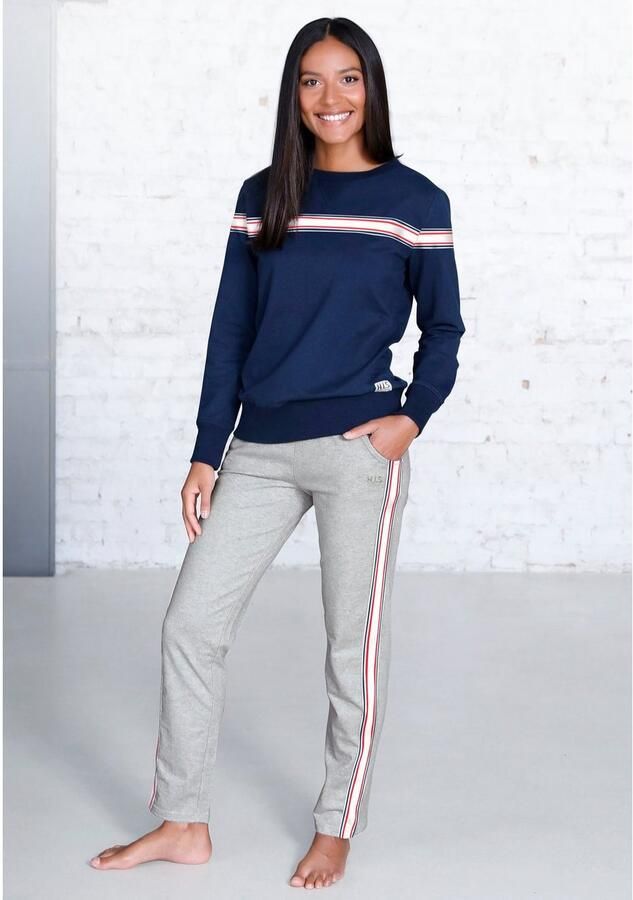 H.I.S Sweatshirt met gestreept tape loungewear loungepak - Foto 3