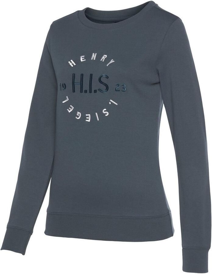 H.I.S Sweatshirt met grote logo-borduurwerk loungewear