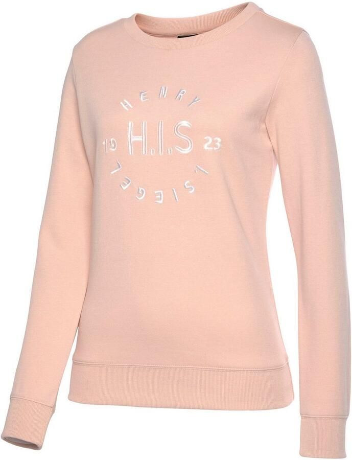 H.I.S Sweatshirt met grote logo-borduurwerk loungewear