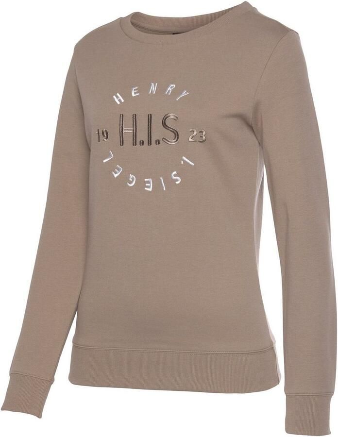 H.I.S Sweatshirt met grote logo-borduurwerk loungewear