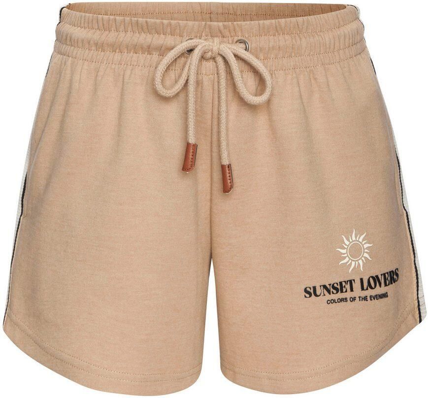 H.I.S Sweatshort met tunnelkoord en print