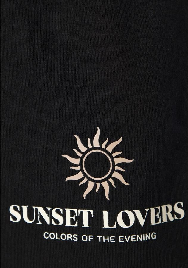 H.I.S Sweatshort met tunnelkoord en print - Foto 4