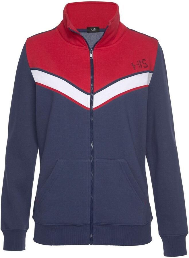 H.I.S Sweatvest met contraststrepen loungewear