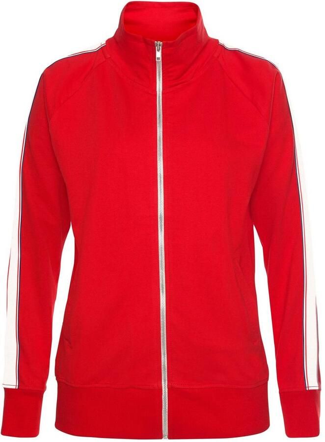 H.I.S Sweatvest met gestreept tape op de mouwen loungewear loungepak - Foto 5