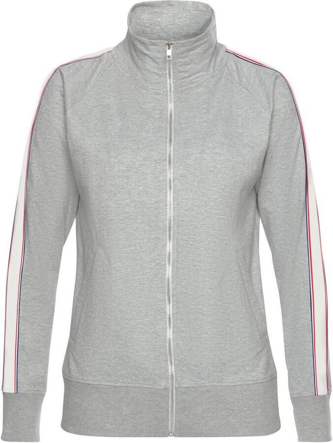 H.I.S Sweatvest met gestreept tape op de mouwen loungewear loungepak - Foto 6