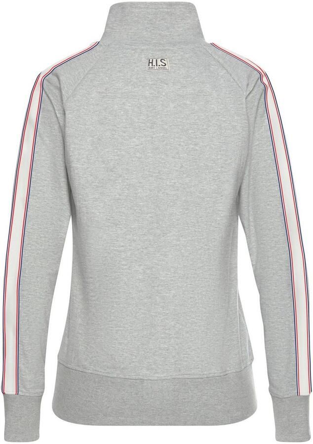 H.I.S Sweatvest met gestreept tape op de mouwen loungewear loungepak - Foto 3