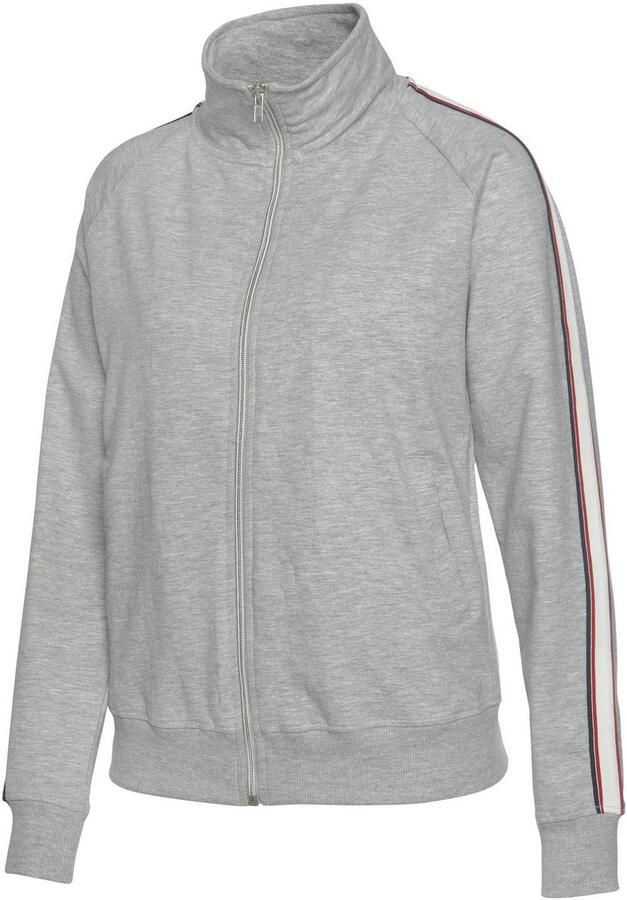 H.I.S Sweatvest met gestreept tape op de mouwen loungewear loungepak - Foto 5