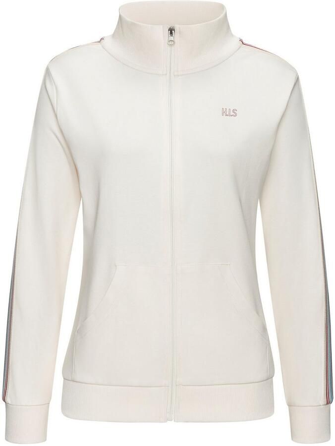 H.I.S Sweatvest met gestreepte tape aan de mouwen - Foto 2