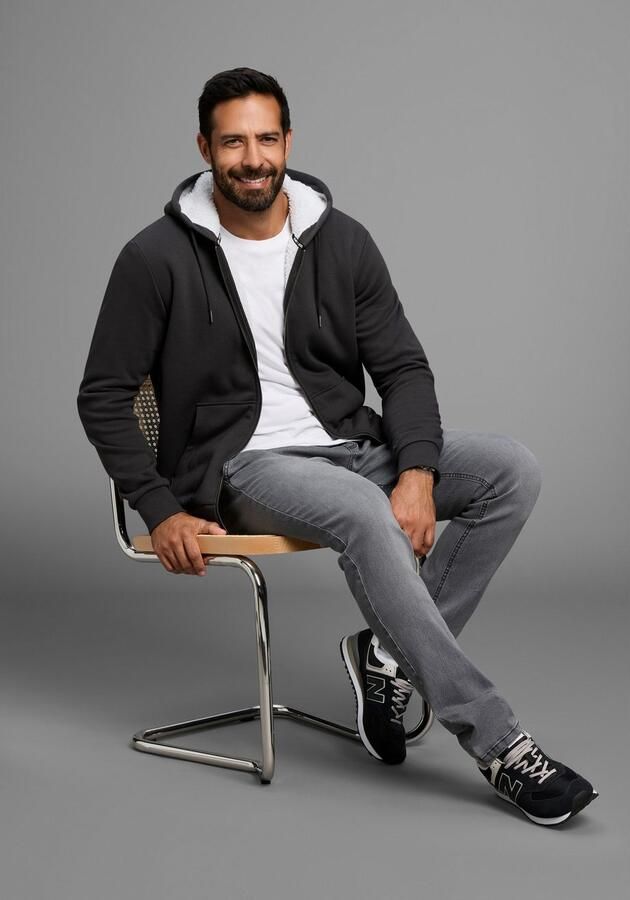 H.I.S Sweatvest met voering van imitatiebont nieuwe collectie - Foto 5
