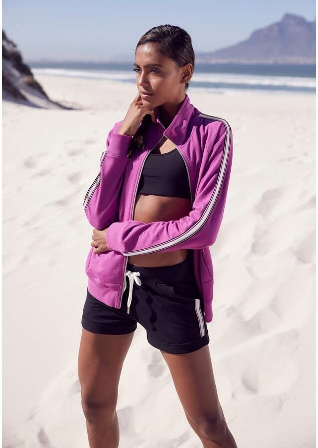 H.I.S Sweatvest met zijtape loungepak - Foto 4