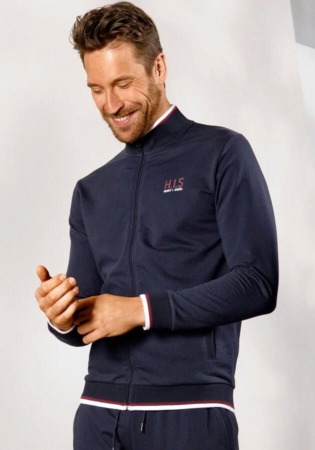 H.I.S Sweatvest Staande kraag met strepen - Foto 5