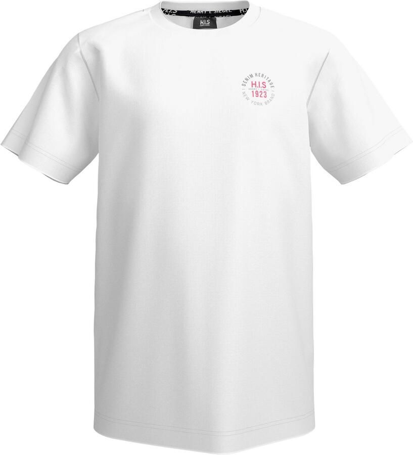 H.I.S T-shirt 2 T-shirts met logo-opdruk NIEUW: voor TEENS! 2-pack T-shirts (set 2-delig)