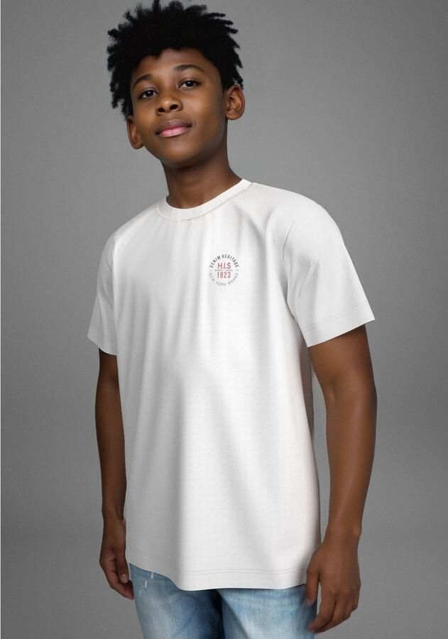 H.I.S T-shirt 2 T-shirts met logo-opdruk NIEUW: voor TEENS! 2-pack T-shirts (set 2-delig) - Foto 4