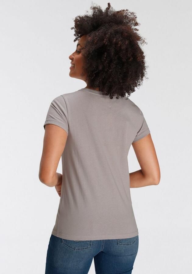 H.I.S T-shirt bedrukt voor vrije tijd van katoen - Foto 5