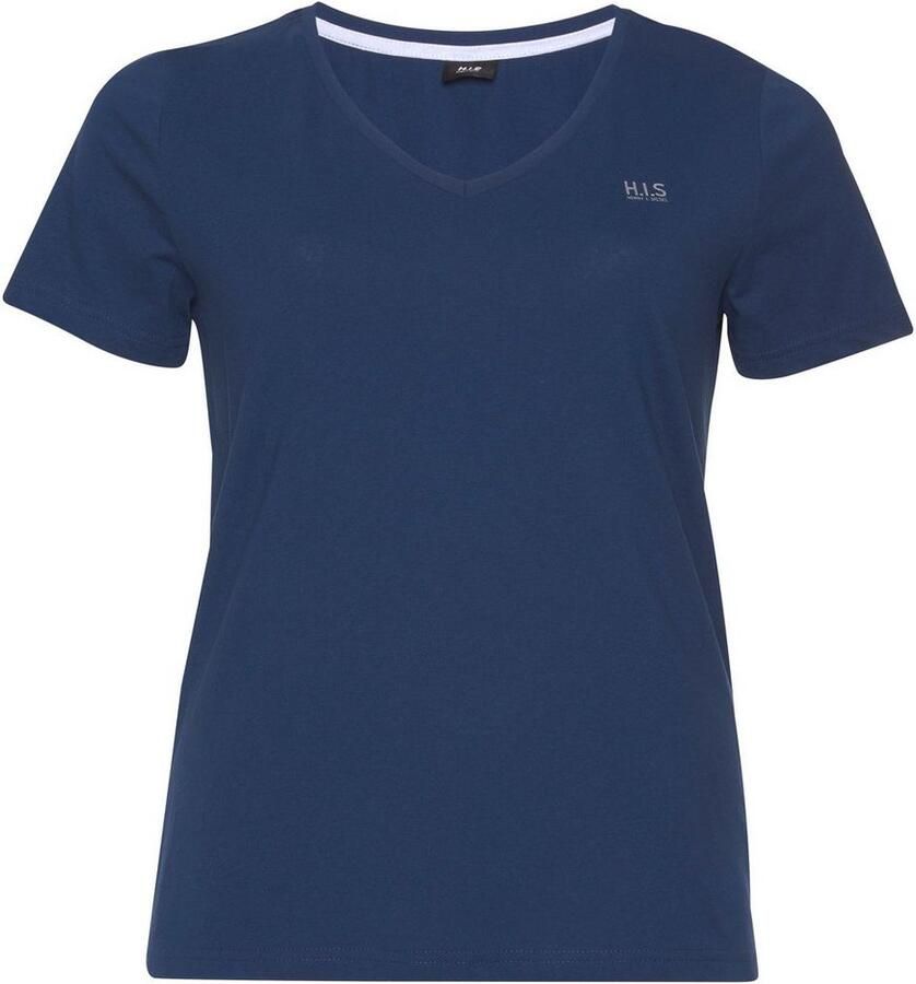 H.I.S T-shirt Essential basics figuurvolgende snit van katoen (Set van 3)